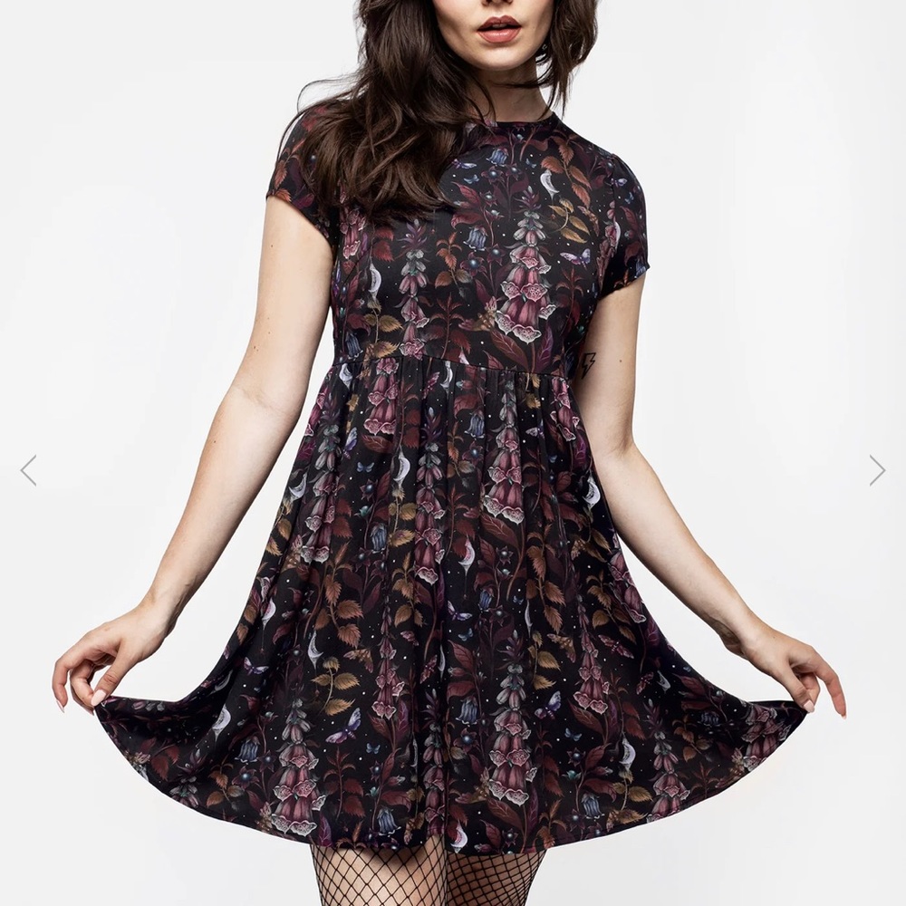 **SOLD**  NWT Disturbia Foxglove Mini Skater Dress US 14 UK 18